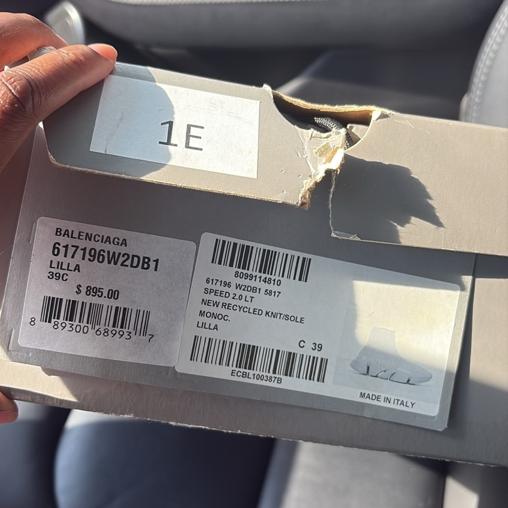 Balenciaga Women's Lilac Sock Sneakers - Picture 4 of 7